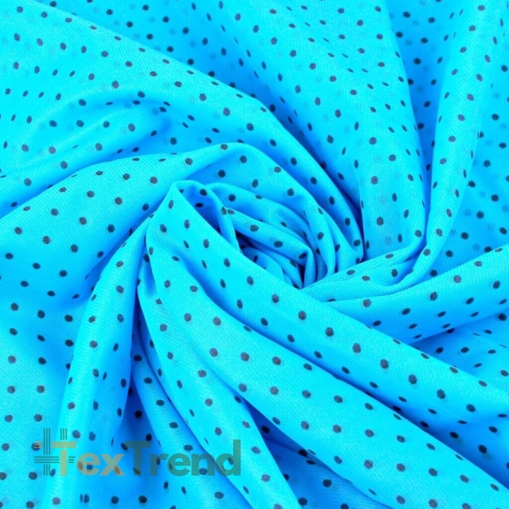 Dederon schwarze Punkte auf türkisfarbenem Hintergrund  