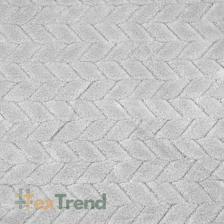 Minky Fischgrät Premium hellgrau (Glacier Gray)  