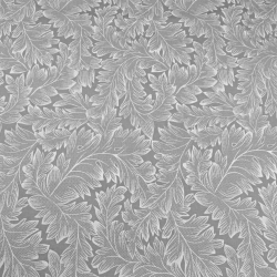 Baumwolle 100% weiße gerissene Blätter auf grauem Hintergrund 220cm  