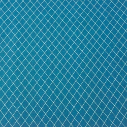 Baumwolle 100% Rauten weiß auf dunkelmeergrünem Hintergrund  