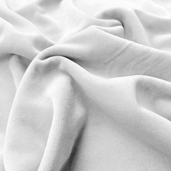 Baumwollvelours Bekleidungsstoff - hellgrau  