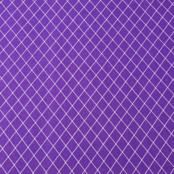 Baumwolle 100% Rauten weiß auf lila Hintergrund  