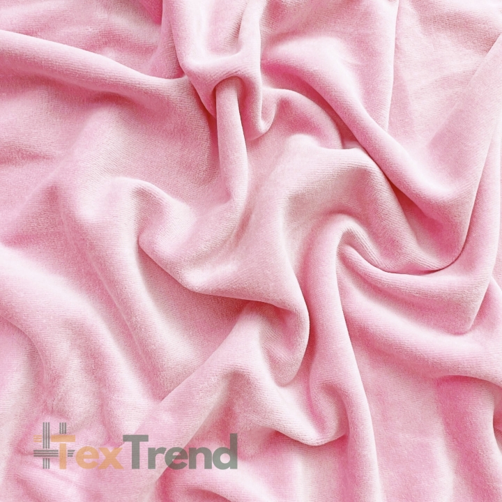 Baumwollvelours Bekleidungsstoff - blasses Rosa  