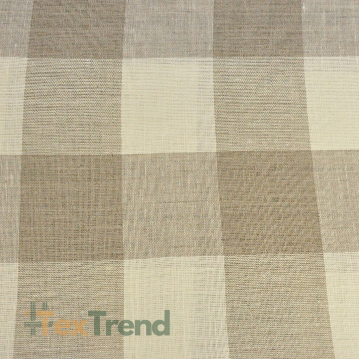 Leinen ecru kariert  