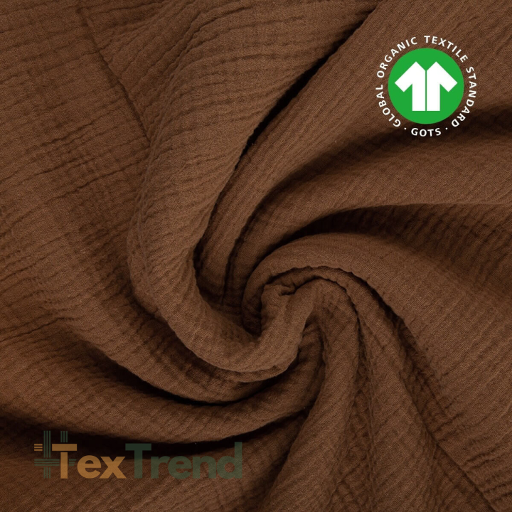 Double gauze Muslin braun (cocoa brown)  