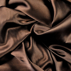 Kleidungsstoff Satin mit Lycra - braun  