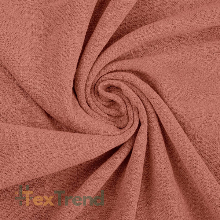 Leinen mit Viskose Bekleidungsstoff - dunkles Koralle  