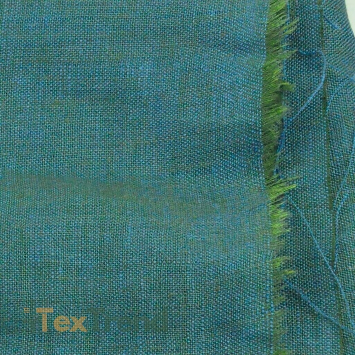 Leinen 100% Bekleidungs- und Bettwäsche türkis-grün melange - 185g  