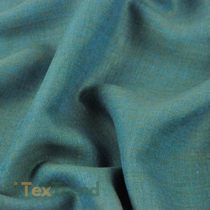 Leinen 100% Bekleidungs- und Bettwäsche türkis-grün melange - 185g  