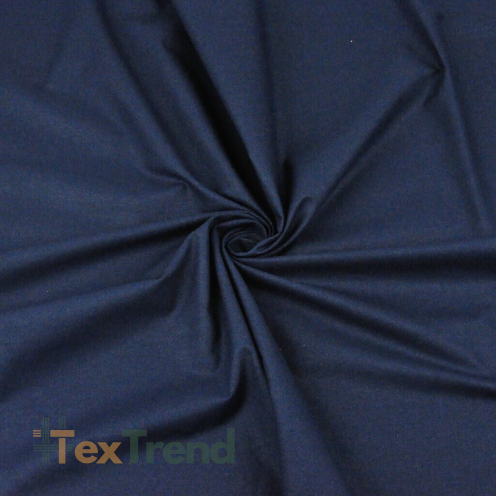 Baumwolle 100% einfarbig dunkelblau für Schule  