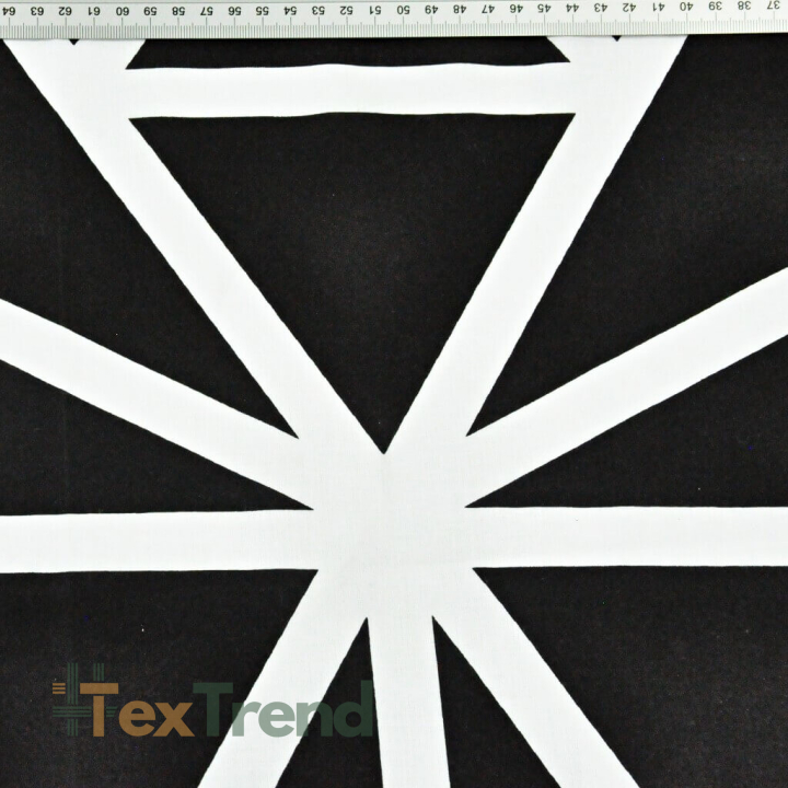 Baumwolle 100% Spinnennetz weiß auf schwarzem Hintergrund  