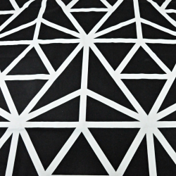 Baumwolle 100% Spinnennetz weiß auf schwarzem Hintergrund  