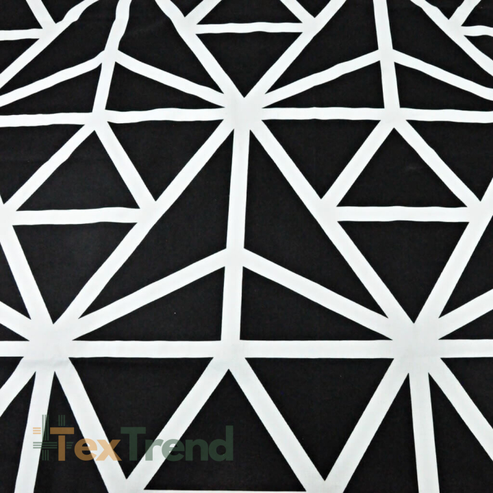 Baumwolle 100% Spinnennetz weiß auf schwarzem Hintergrund  