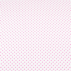 Baumwolle 100% Punkte 4mm fuchsia auf weißem Hintergrund  