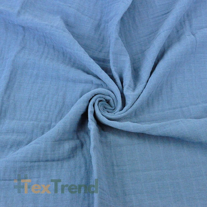 Baumwoll-Musselin Jeansoptik  