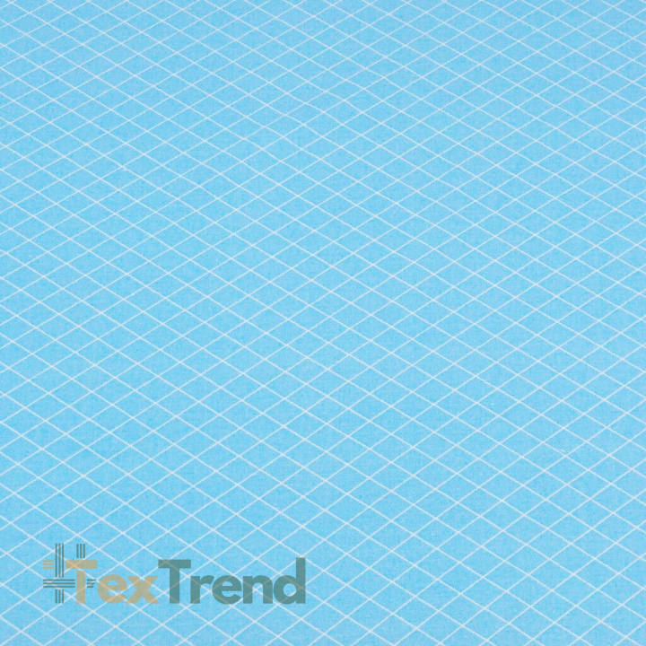 Baumwolle 100% weiße Rauten auf blauem Hintergrund  