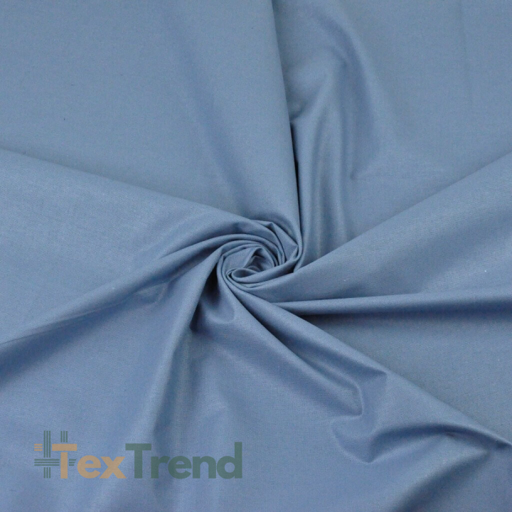 Baumwolle 100% einfarbig schmutzig blau  