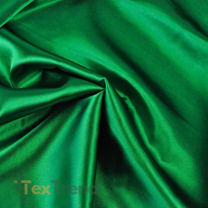 Kleidungsstoff Satin mit Lycra - Tannengrün  
