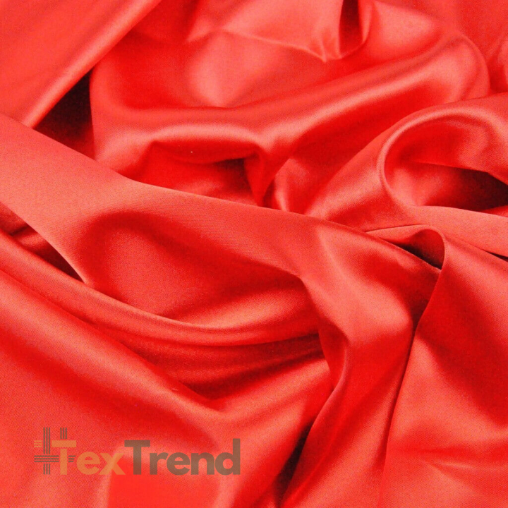 Kleidungsstoff Satin mit Lycra - rot  
