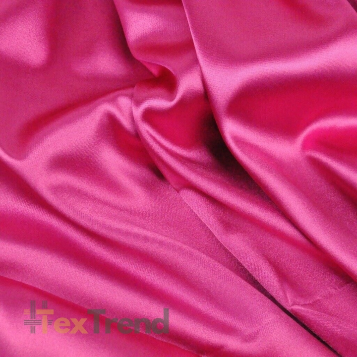 Kleidungsstoff Satin mit Lycra - Fuchsia  