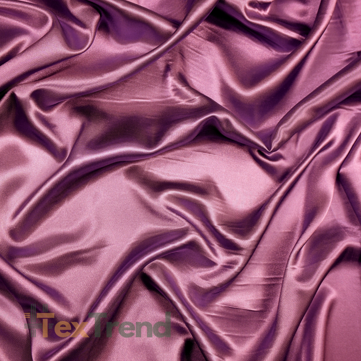 Kleidungsstoff Satin elastisch mit Lycra - Heidekraut  