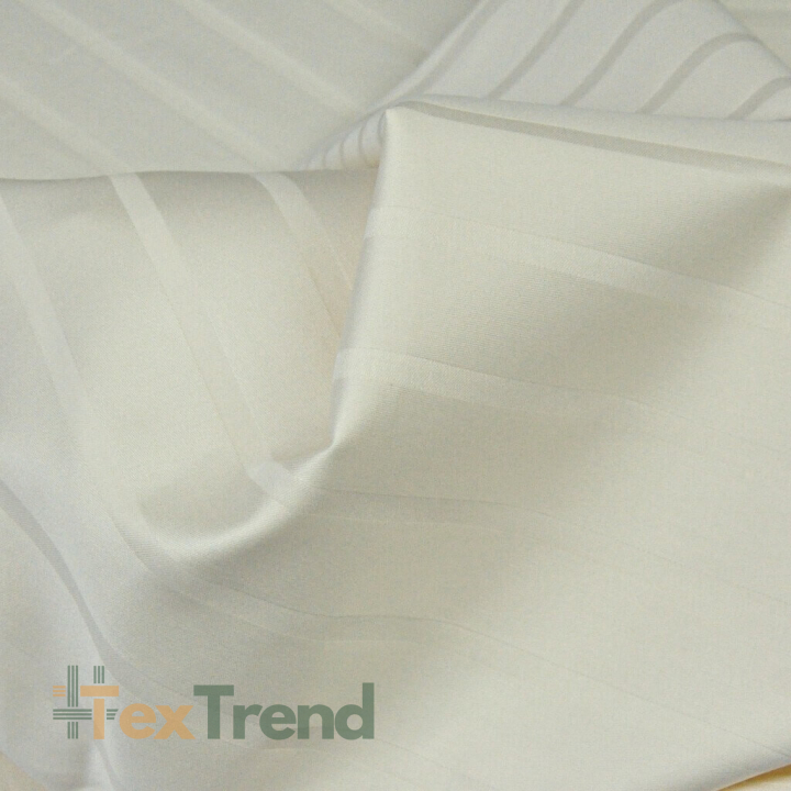 Baumwolle Damast ecru Streifen und Streifen  