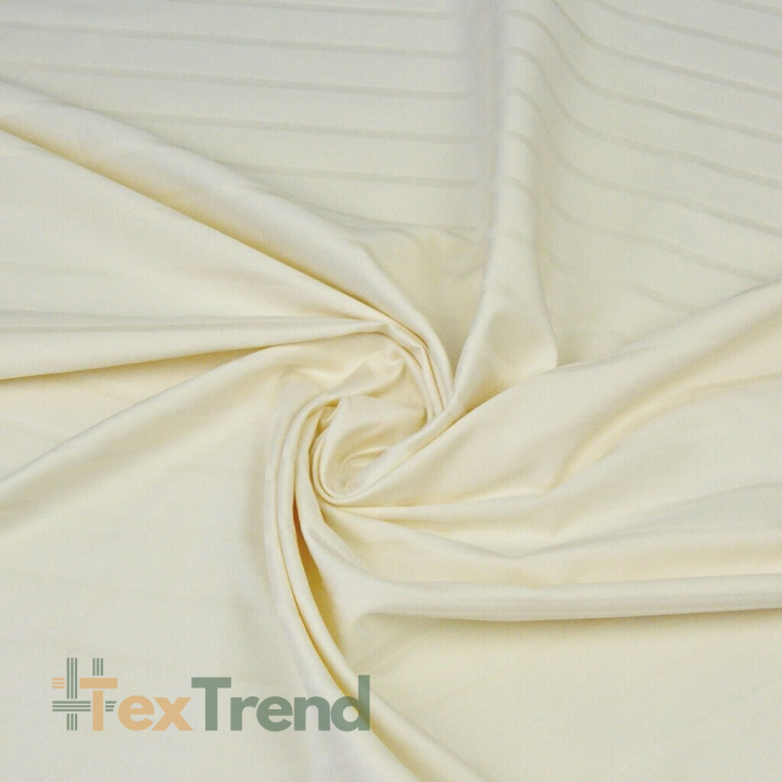 Baumwolle Damast ecru Streifen und Streifen  