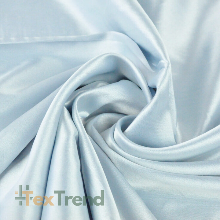 Kleidungsstoff Satin mit Lycra - hellblau  