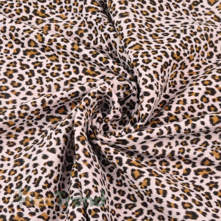 Baumwoll-Musselin plissiert Panther auf rosa Hintergrund  