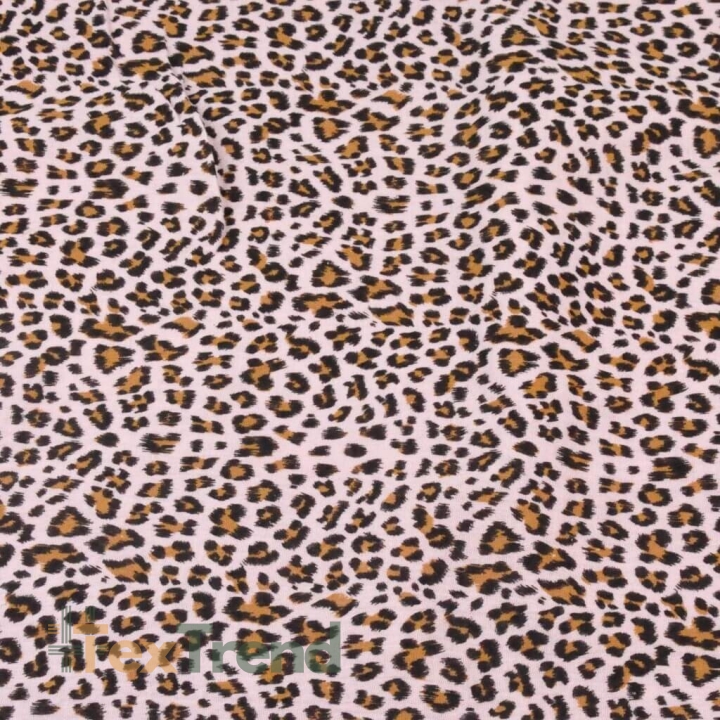 Baumwoll-Musselin plissiert Panther auf rosa Hintergrund  