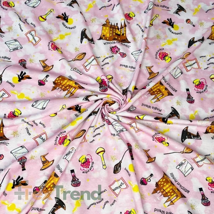 Jersey Druck digital - Schule der Magie auf rosa Hintergrund  