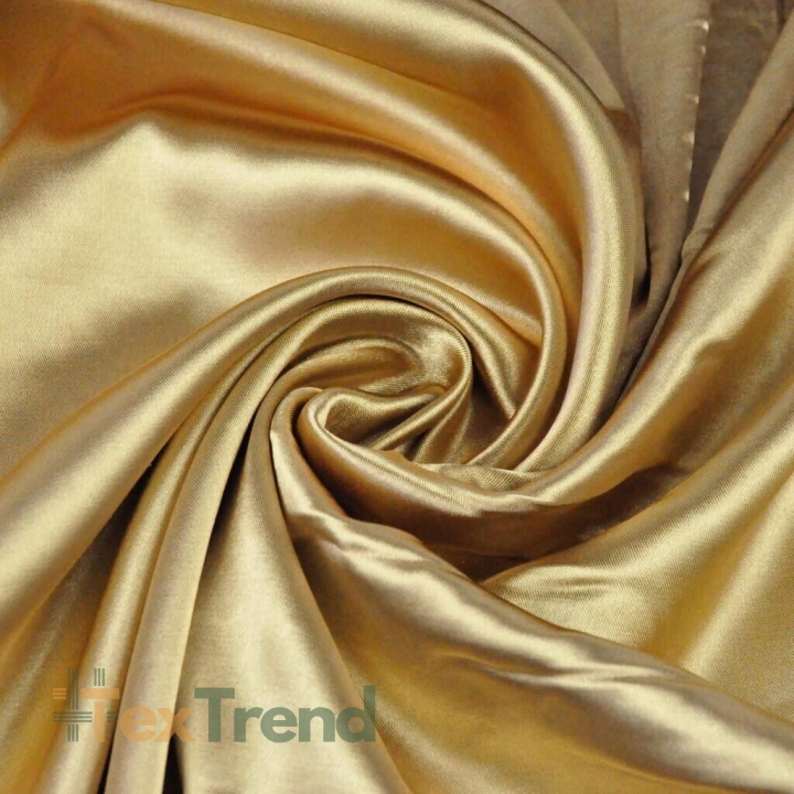 Kleidungsstoff Satin mit Lycra - Gold  