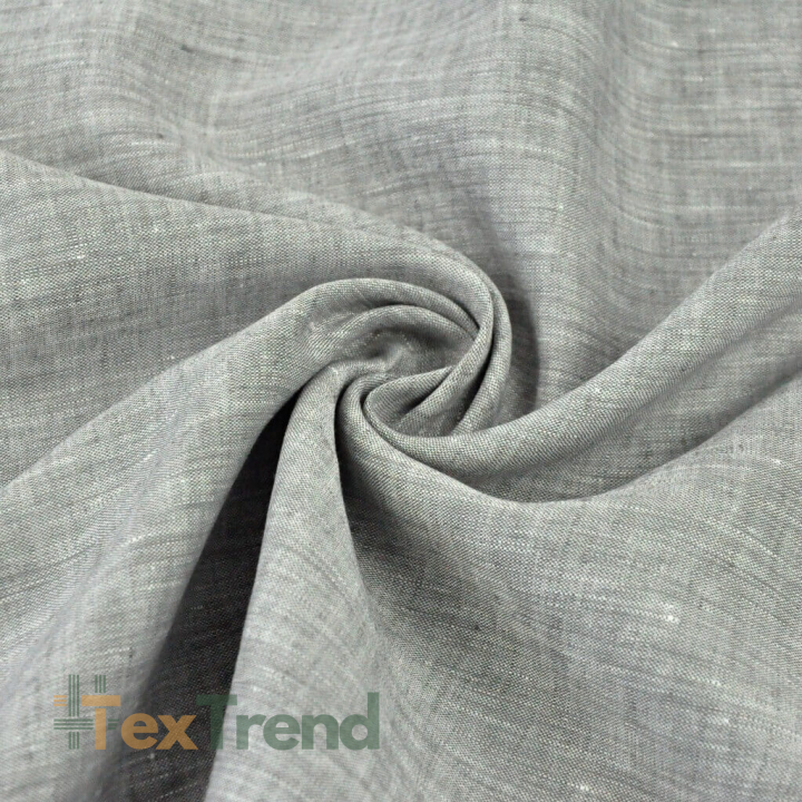 Leinen 100% Bekleidungsstoff melange grau Pfeffer und Salz - 125g  