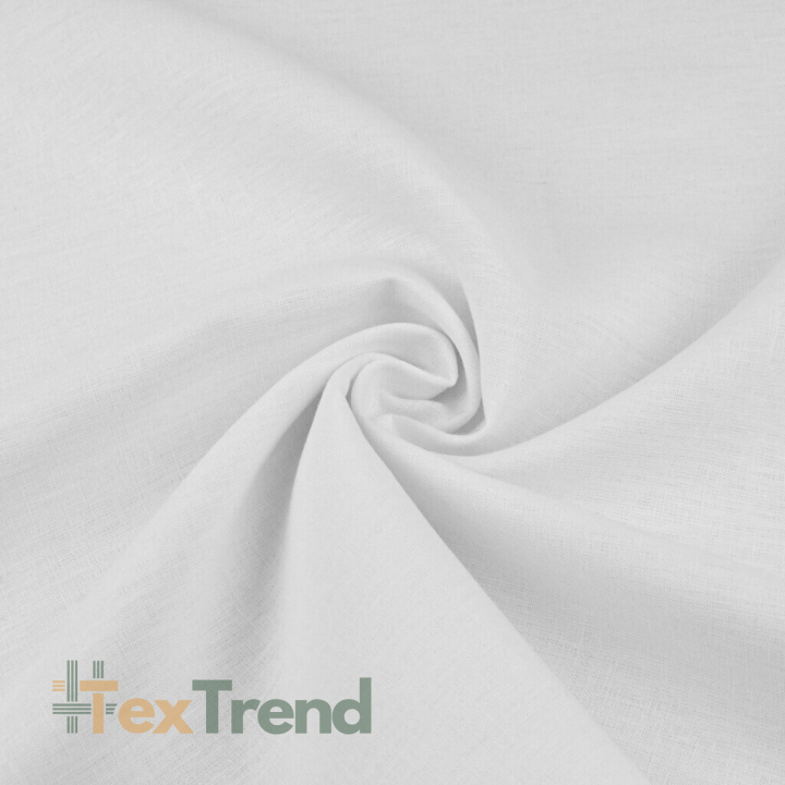 Leinen 100% Bekleidungs- und Bettwäsche weiß - 185g  