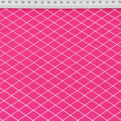 Baumwolle 100% Rauten weiß auf amaranthfarbenem Hintergrund  