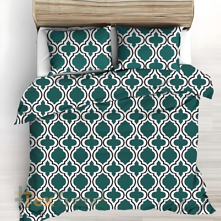 Baumwolle 100% Marokkanisches Mosaik dunkelgrün  