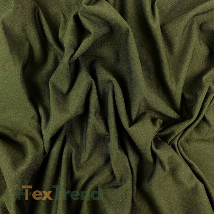 Sweatstoff Loop - einfarbig dunkles Olivgrün - 280g  