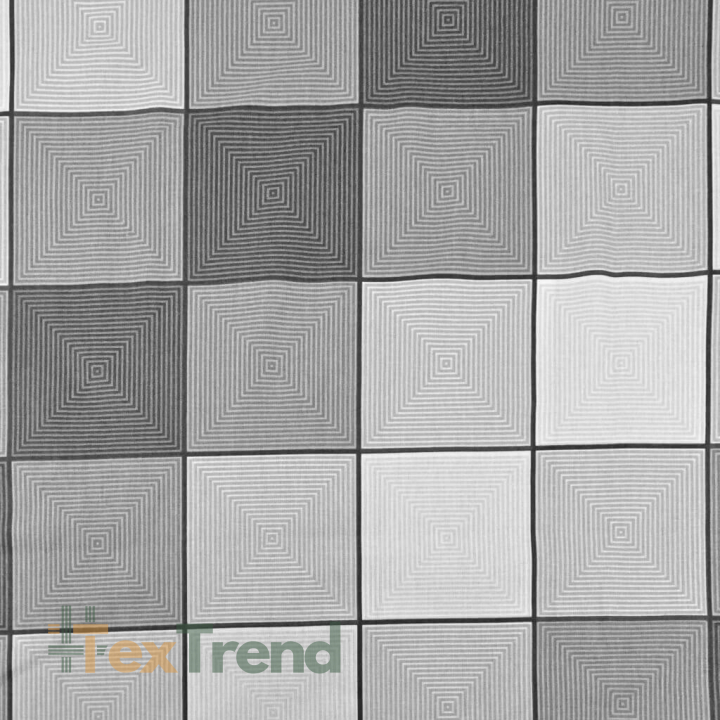 Baumwolle 100% 3D Karomuster weiß-grau  