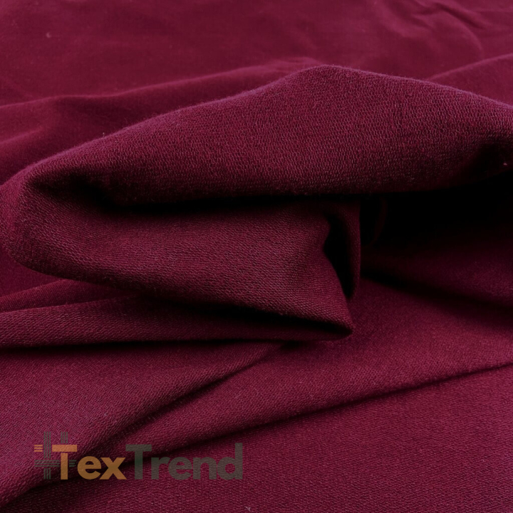 Sweatstoff Loop - einfarbig dunkles Kirschrot - 280g  