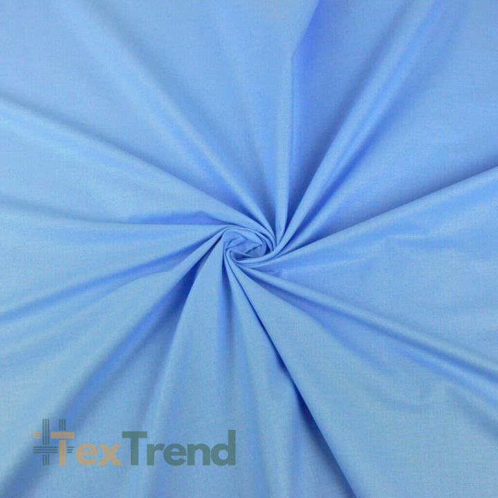 Baumwolle 100% einfarbig blau - 5  