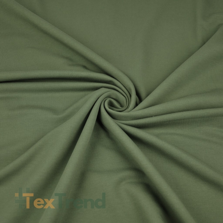 Sweatstoff Loop - einfarbig khaki - 280g  