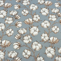 Baumwolle 100% Baumwollknospen auf dunkelgrauem Hintergrund  