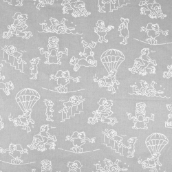 Baumwolle 100% Kamasutra weiß auf grauem Hintergrund  