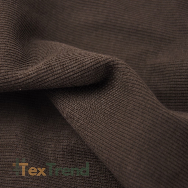 Rippstrickstoff (Bündchen) - braun  