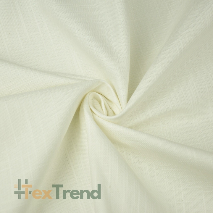 Leinen mit Baumwolle Tischdecke - 240g - 145cm - creme  