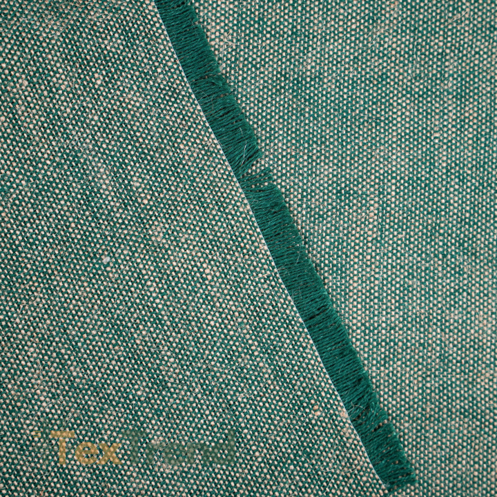 Rohes Jutestoff 100% - dunkel türkis meliert  