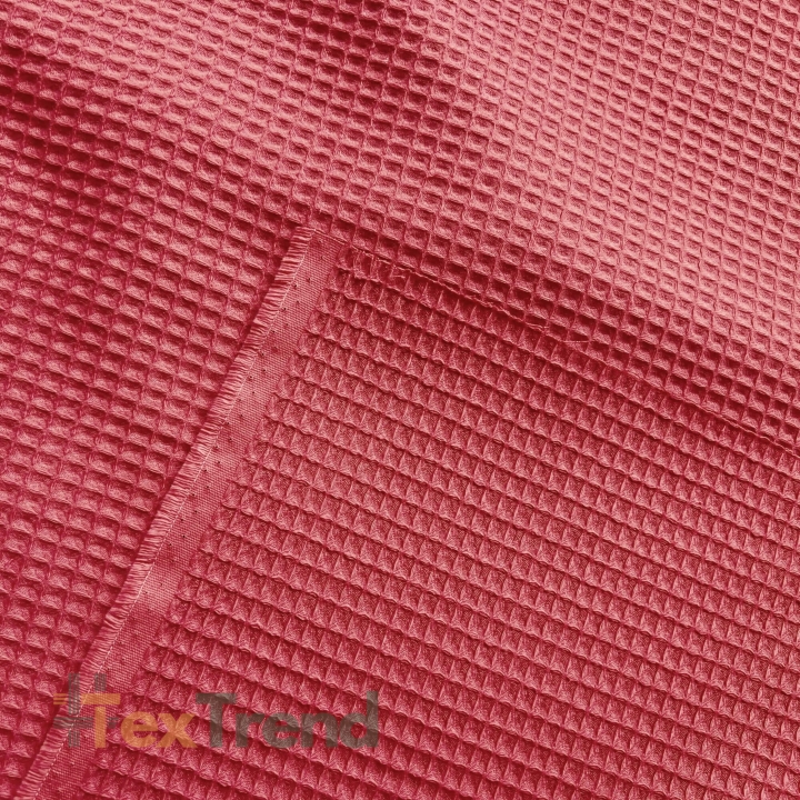 Baumwoll-Waffel - rosa marsala  