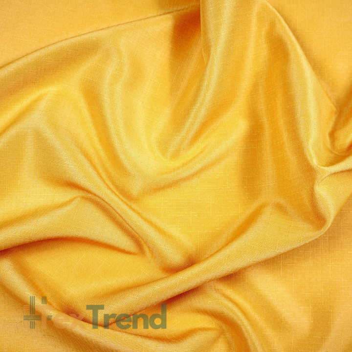 Tischdeckenstoff fleckenabweisend honigfarben - Leinenmuster  