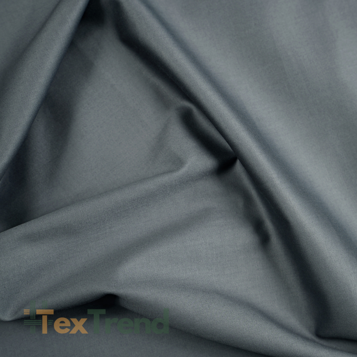 Satyna bawełniana Premium ciemno szara - 220 cm
