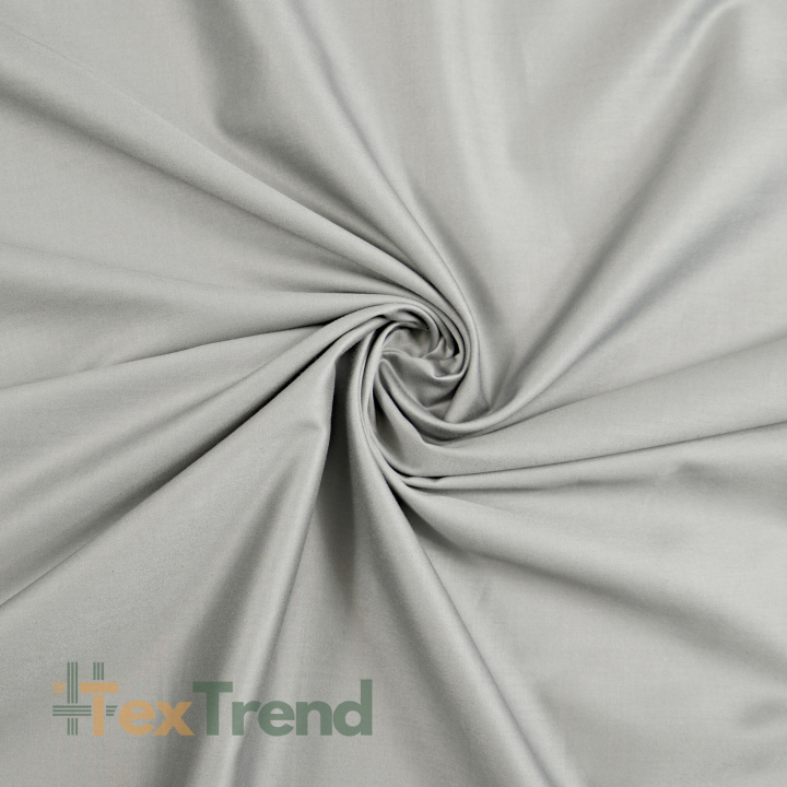 Satyna bawełniana Premium jasno szara - 220 cm